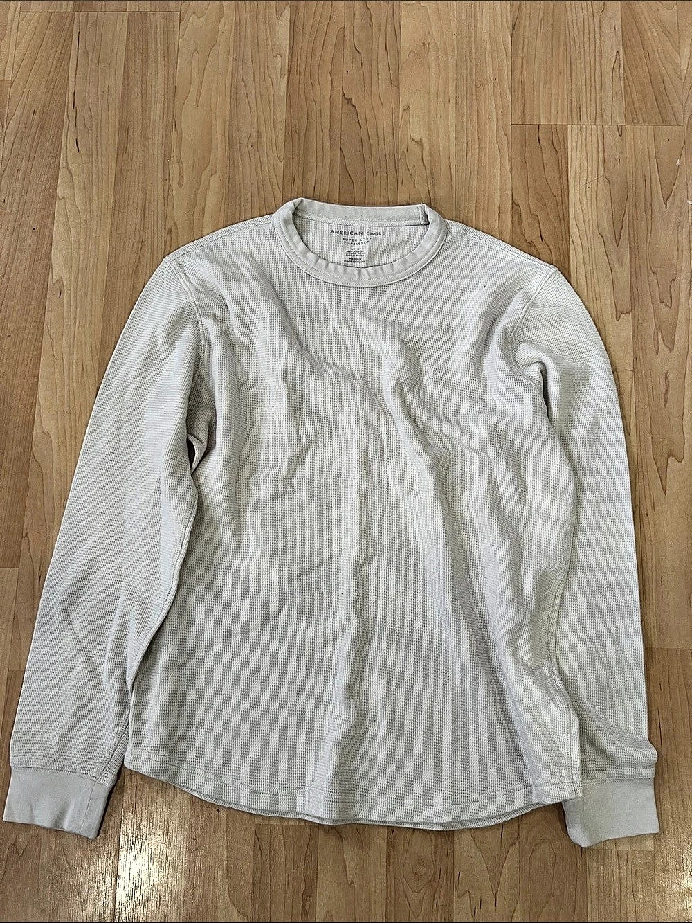 American Eagle AE Super Soft Long-Sleeve Thermal Shirt Gray men’s size small
